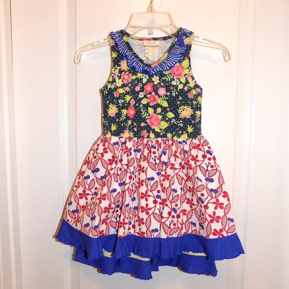 MATILDA JANE Sz 4 Hello Lovely Ferris Wheel Dress Floral Full Twirl Skirt